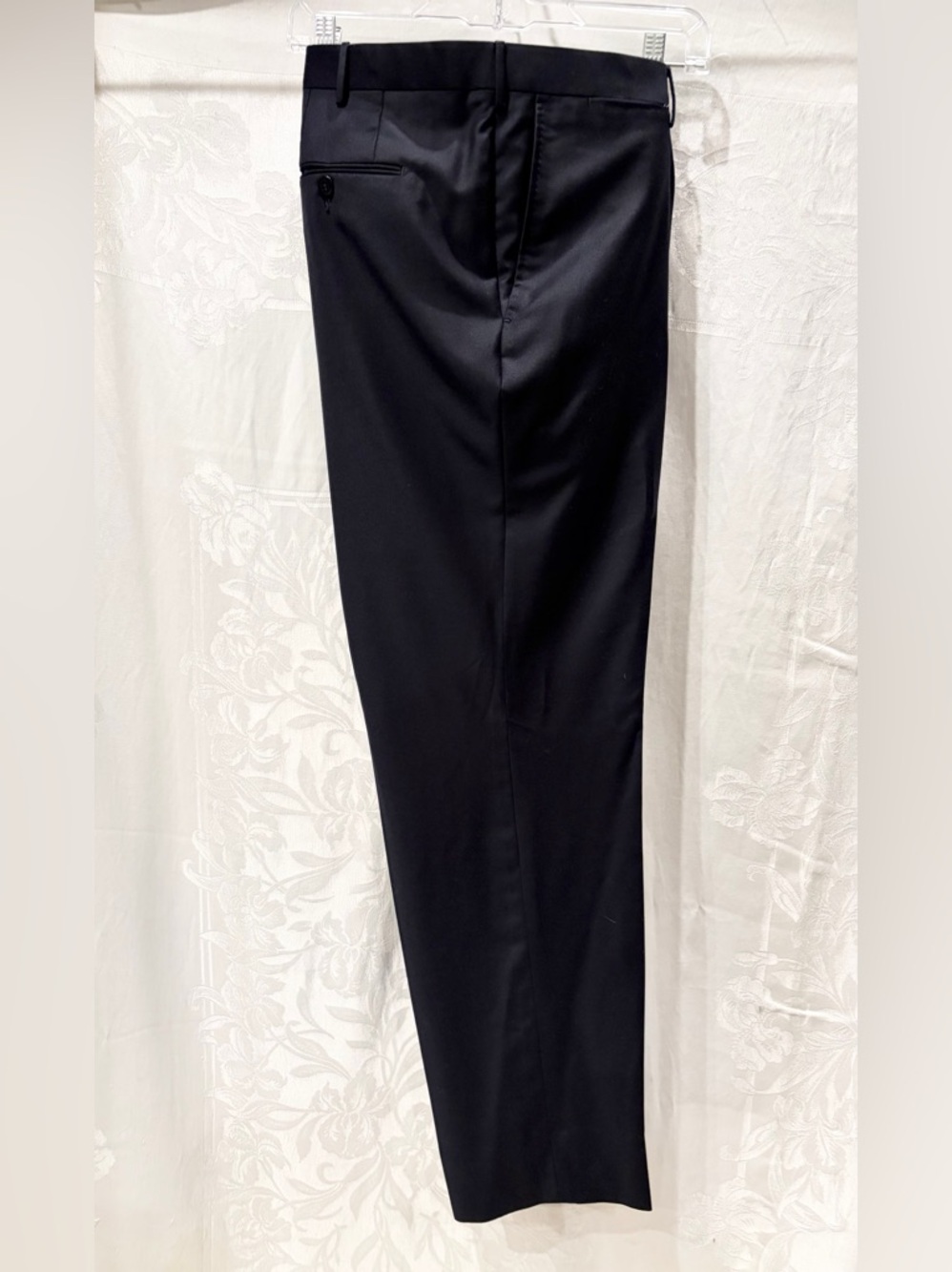 ERMENEGILDO ZEGNA Trofeo Black Lightweight Wool Pants 60 38 x 30 XL $1100